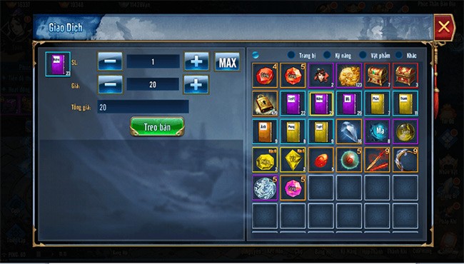 Giao dịch tự to trong Ma Đạo Võ Lâm