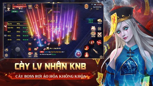 Cày cấp nhận KNB, cày boss rơi ảo hóa không khóa