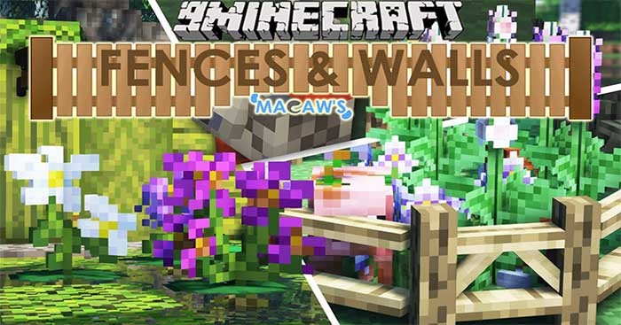 Macaw's Fences and Walls Mod sẽ thêm vào game nhiều thiết kế hàng rào và tường mới