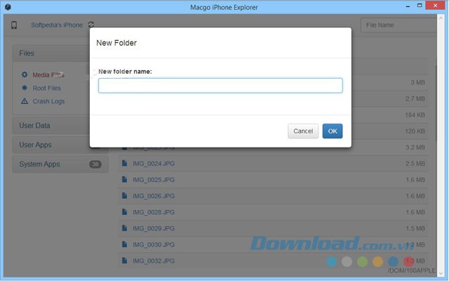 Quản lý thư mục iPhone bằng máy tính