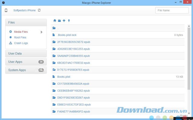 Xem danh mục file trên điện thoại