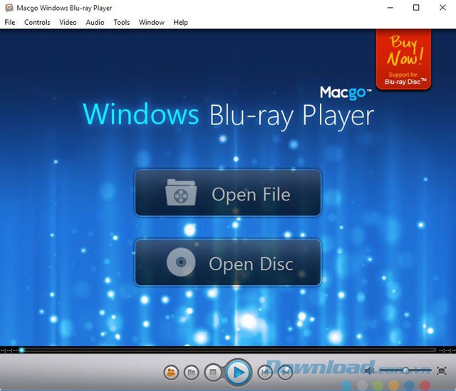 Màn hình chính của Macgo Windows Bluray Player