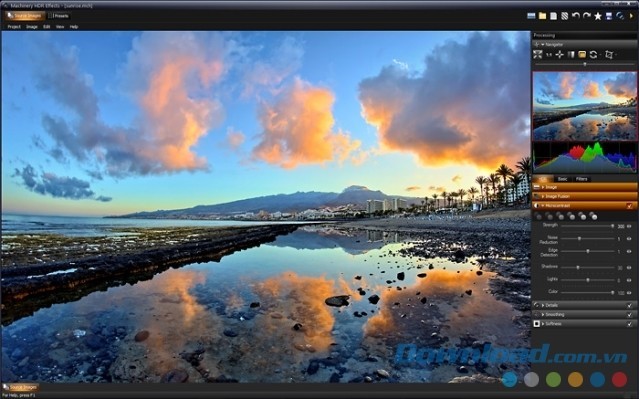 Giao diện hiện đại của Machinery HDR Effects