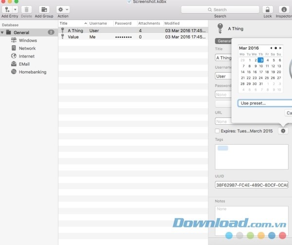 Thiết kế giao diện trực quan của MacPass cho Mac