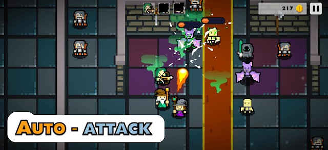 Các anh hùng của bạn sẽ tự động chiến đấu trong game MageTrain