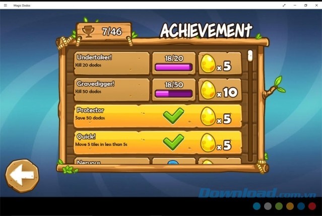 Đạt thành tựu và nhận phần thưởng hấp dẫn trong game chiến thuật miễn phí Magic Dodos cho máy tính