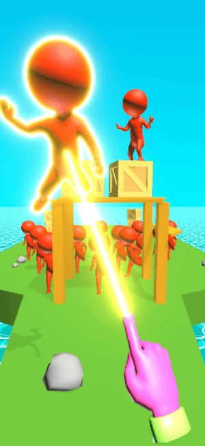 Dùng ngón tay phép thuật để tiêu diệt kẻ thù trong game Magic Finger 3D