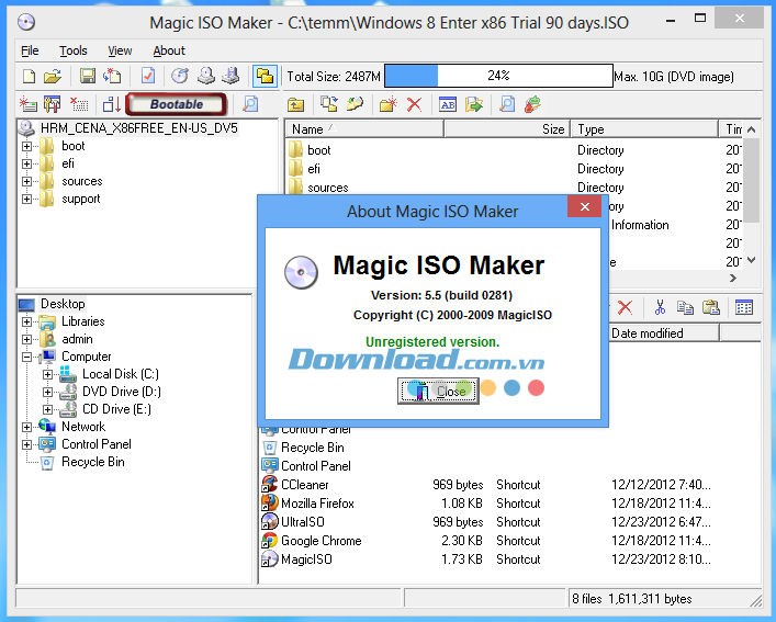 Giao diện của MagicIso Maker