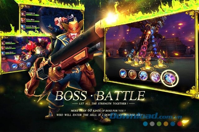 Tham gia những màn đánh boss gay cấn