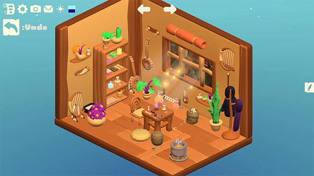 Trang trí ngôi nhà ma thuật cùng phù thủy Dahlia trong game mô phỏng Magic Rooms