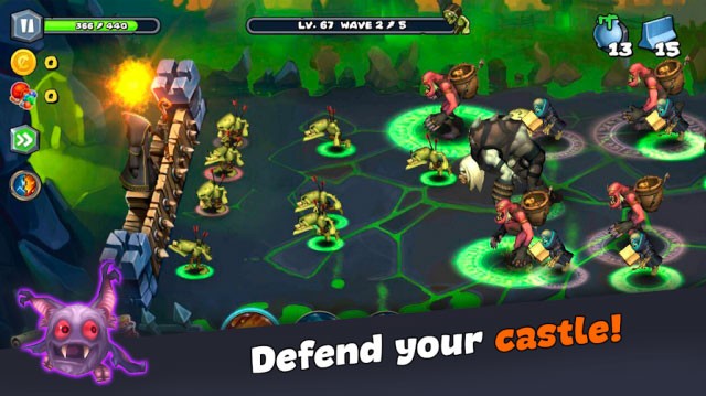 Bảo vệ lâu đài của bạn trong game Magic Siege