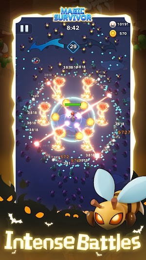 Magic Survival cho bạn tham gia vào các trận chiến cực kỳ căng thẳng