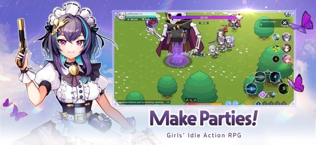 Phiêu lưu cùng cô gái Rain để phá bỏ lời nguyền của phù thủy trong game Magical Girls Idle