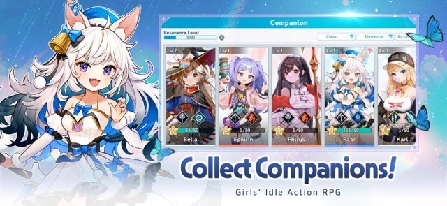 Thu thập những người bạn đồng hành khác nhau