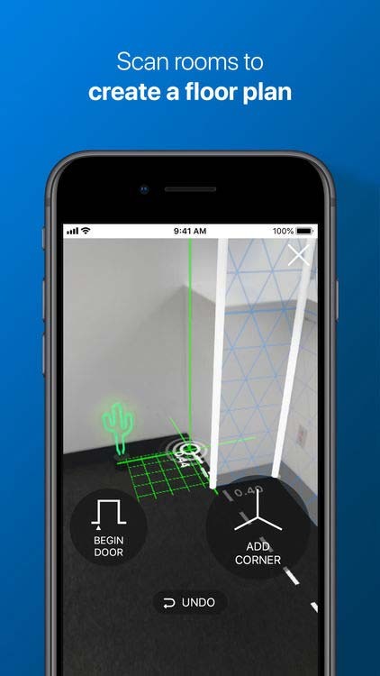 Quét phòng với camera trên di động để tạo sơ đồ sàn nhà