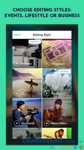 Chọn style có sẵn