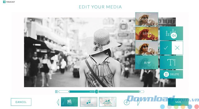 Hiệu ứng video đen trắng
