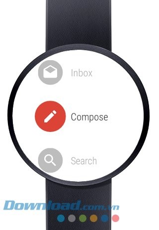 Viết email trên mặt đồng hồ với Mail cho Android Wear
