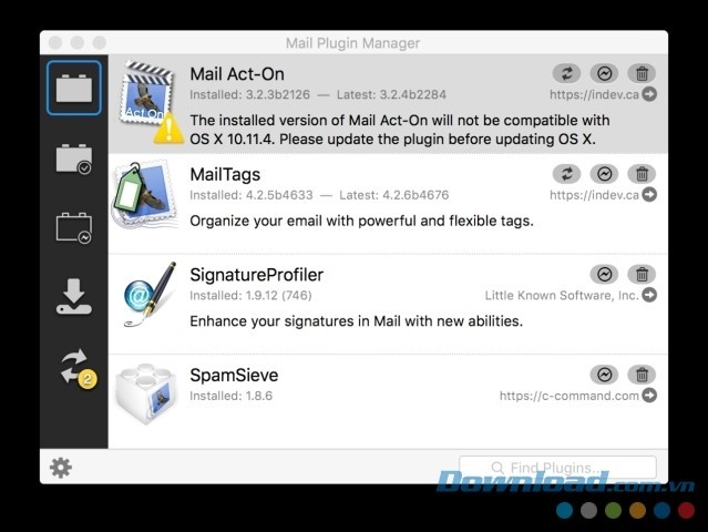 Thông báo cho người dùng biết plugin nào cần cập nhật