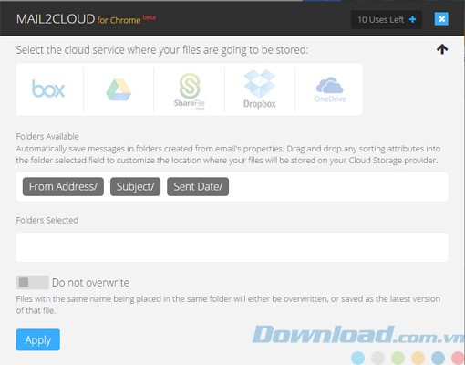 Lưu và chia sẻ email