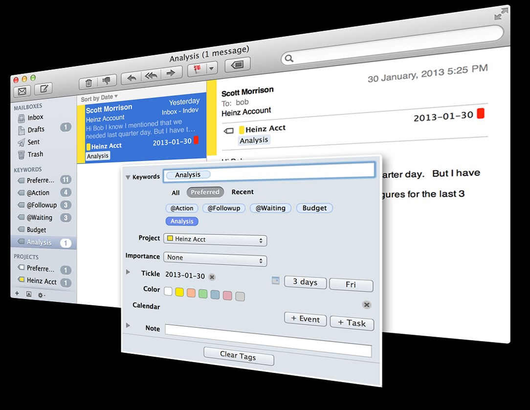 Quản lý email trên Mac hiệu quả với MailTags cho macOS
