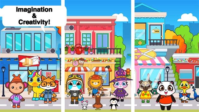 Phát huy trí tưởng tượng và sức sáng tạo của bé trong Main Street Pets cho Android