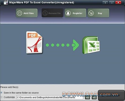 Majorware PDF to Excel Converter