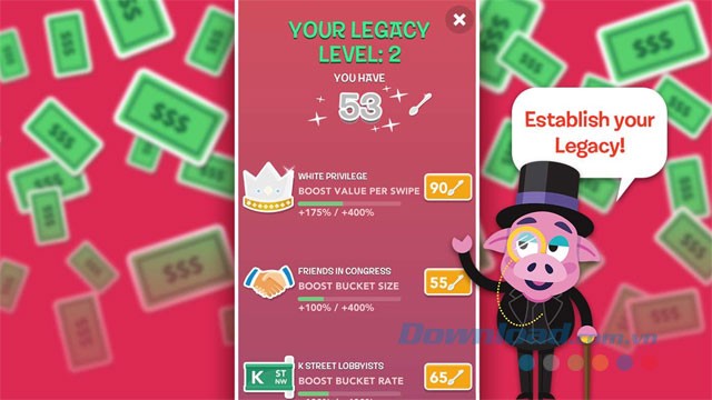 Lên cấp và nhận thưởng