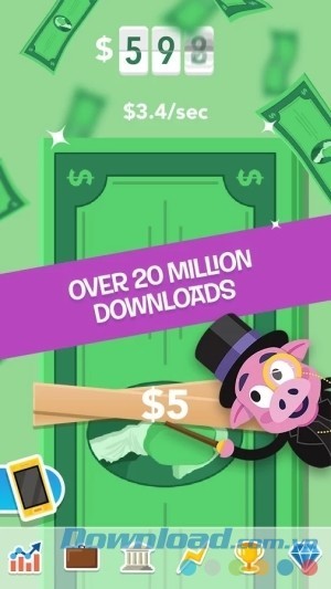 Make It Rain: The Love of Money cho Android có hơn 20 triệu lượt tải