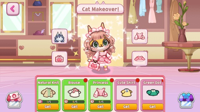 Mặc cho mèo những trang phục thời trang tuyệt đẹp trong Idle cat salon tycoon