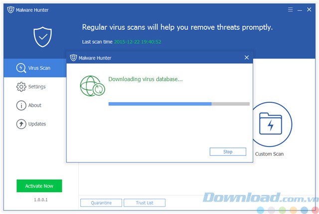 Cập nhật dữ liệu virus