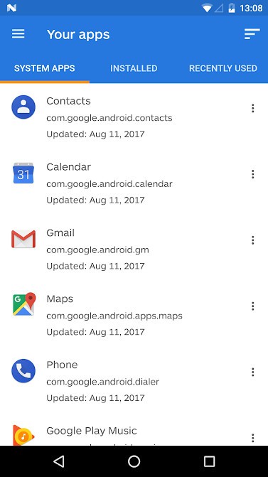 Quản lý các ứng dụng đang cài đặt trên thiết bị Android