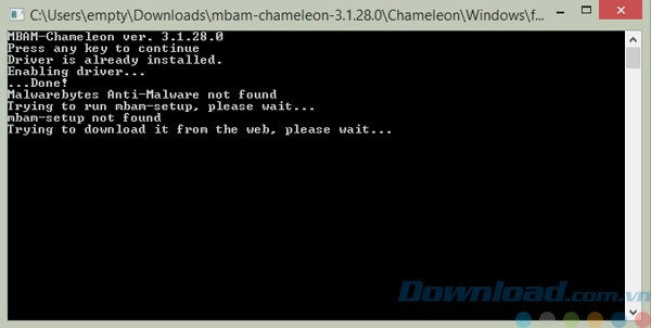 Giao diện của Malwarebytes Chameleon