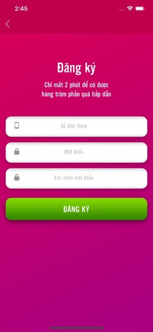 Cửa sổ đăng ký tài khoản Mamamy