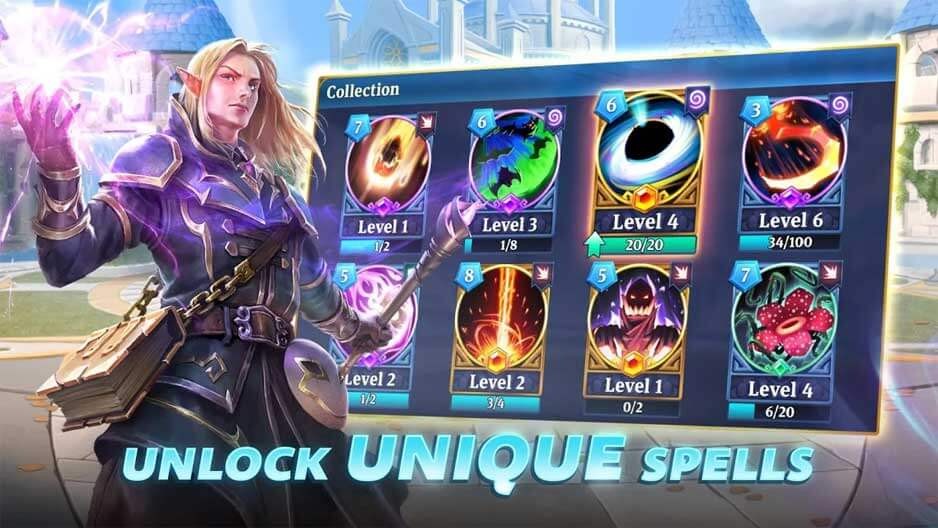 Nhiều phép thuật huyền bí đang đợi bạn mở khóa trong Manastorm: Arena of Legends cho Android
