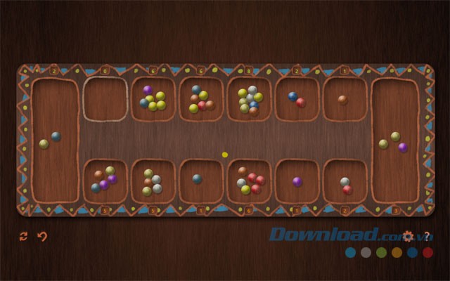 Giao diện game ô ăn quan Mancala Connected cho Windows 8