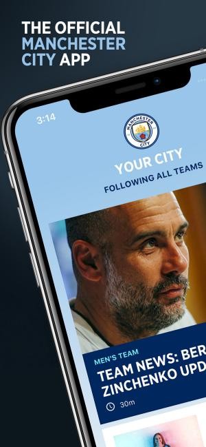 Manchester City là ứng dụng chính thức về đội bóng nửa xanh thành Manchester