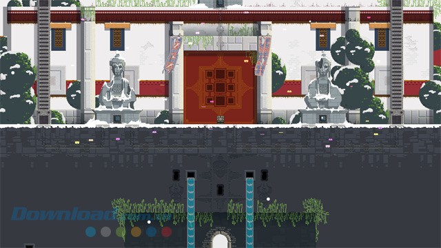 Tự do đi đến nhiều địa điểm trong game phiêu lưu đi cảnh Mandagon