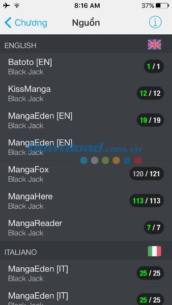 Chọn nguồn truyện