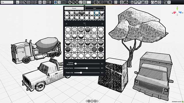 Phần mềm này có vô số mẫu vật, hiệu ứng đổ bóng đa dạng