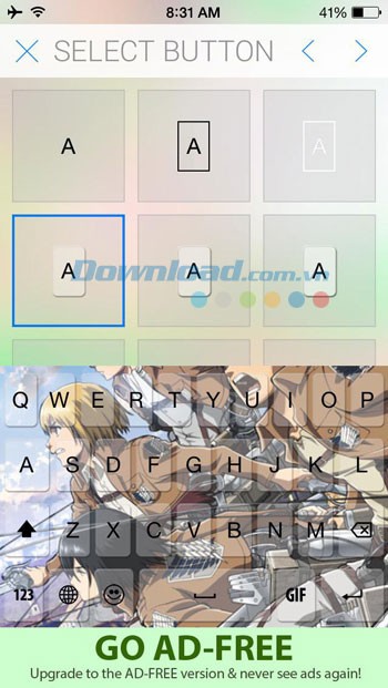 Chọn kiểu phím bấm