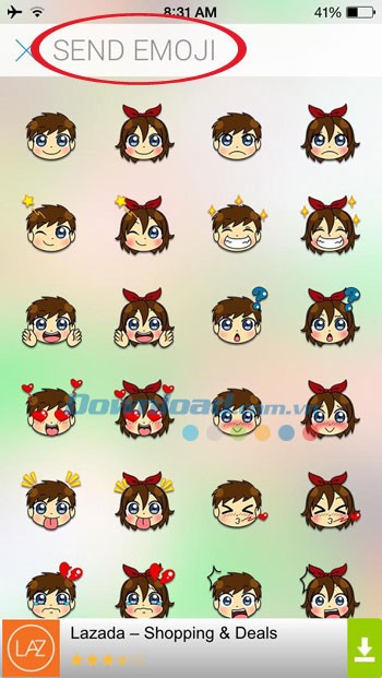 Emoji phong cách Manga