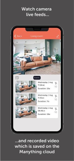 Manything hỗ trợ xem video trực tiếp hoặc đã lưu