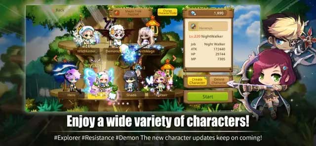 Khám phá nhiều nhân vật đa dạng