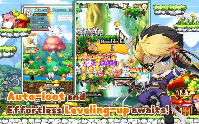 MapleStory R: Evolution có lối chơi nhàn rỗi với cơ chế loot đồ tự động và tăng cấp không mất sức