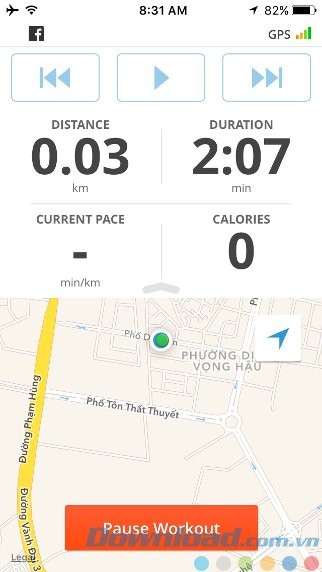 Đo khoảng cách đi bộ