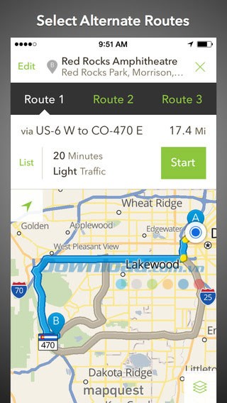 MapQuest cho iOS