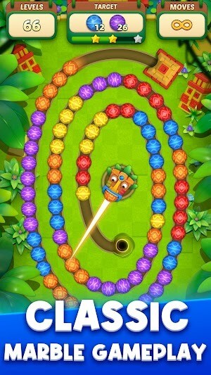 Gameplay bắn bóng cẩm thạch truyền thống