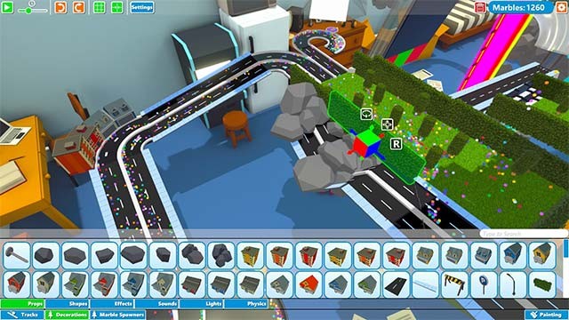 Thiết kế level và đường đua sáng tạo trong thế giới Marble World