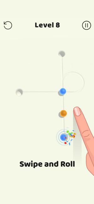 Vuốt để đưa bi vào lỗ trong trò chơi giải đố hấp dẫn Marbleous 3D
